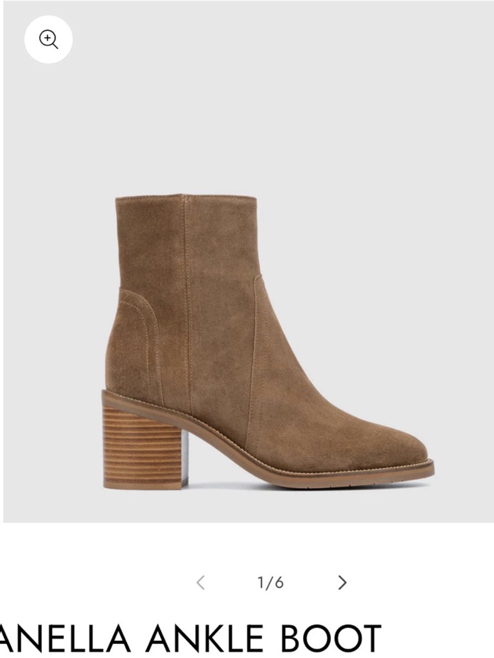 Aquatalia Taupe Suede Anella Ankle Boot